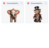 Magical Circus Animal Overlays