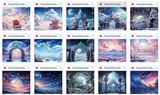 Ultimate Fantasy Winter Background Bundle - Meg Bitton Productions