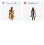 Magical Vintage Garden Girl Model Overlays