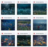 Ultimate Night Meadows Background Bundle