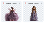 Magical Lavender Princess Model Overlays