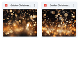 Magical Christmas Golden Bokeh Overlays