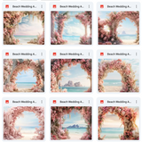 Ultimate Beach Wedding Arches Background Bundle