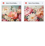 Magical Retro Floral Wallpaper Textures