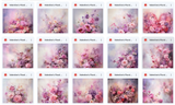 Ultimate Valentine's Floral Portrait Background Bundle - Meg Bitton Productions