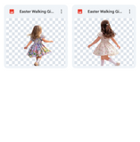 Magical Easter Walking Girl Model Overlays