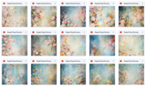 Grand Pastel Floral Portrait Background Bundle - Meg Bitton Productions