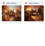 Golden Halloween Background Bundle