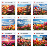 Ultimate Tulip Fields Background Bundle