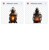 Magical Halloween Lantern Overlays