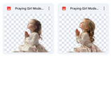 Magical Praying Girl Model Overlays