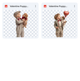 Magical Valentine Puppy Model Overlays
