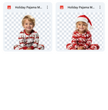 Holiday Pajama Model Overlays