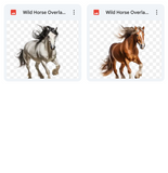 Magical Wild Horses Overlays