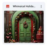 Whimsical Holiday Door Background Bundle