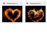 Magical Flaming Heart Overlays