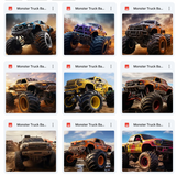 Ultimate Monster Truck Background Bundle