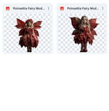 Magical Poinsettia Fairy Model Overlays