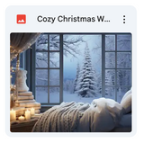 Cozy Christmas Window Background Bundle