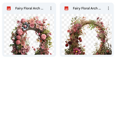 Magical Fairy Floral Arch Overlays