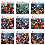 Ultimate Butterfly Cluster Background Bundle