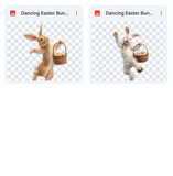 Magical Dancing Easter Bunny Overlays