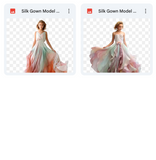 Magical Silk Gown Model Overlays