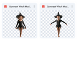 Magical Gymnast Witch Model Overlays
