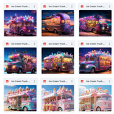 Ice Cream Truck Background & Overlay Asset Pack