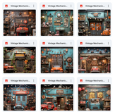 Ultimate Vintage Mechanic Background Bundle