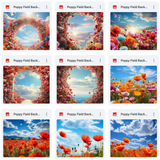 Ultimate Poppy Field Background Bundle