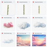 Daydreamer Background, Overlay & Brushes Asset Pack