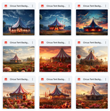 Ultimate Circus Tent Background Bundle