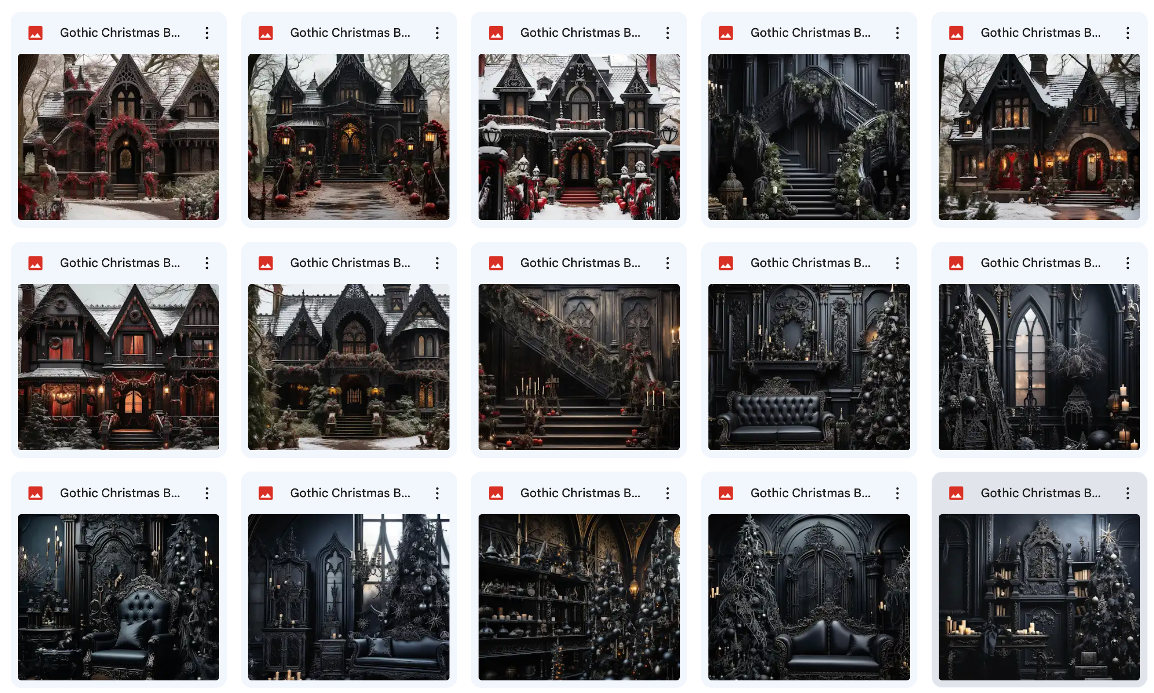 Gothic Christmas Asset Pack - Meg Bitton Productions