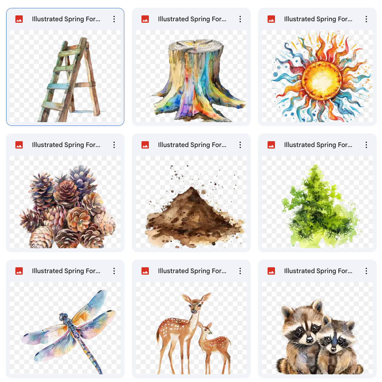 Illustrated Spring Fun Background, Overlay & Subject Asset Pack β Meg ...