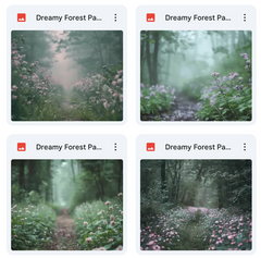 Dreamy Forest Path Background Bundle