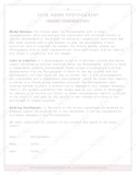 Wedding Contract Template