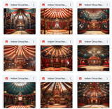 Ultimate Indoor Circus Background Bundle