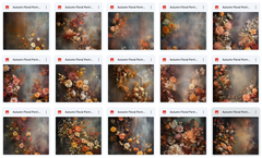 Ultimate Autumn Floral Background Bundle - Meg Bitton Productions