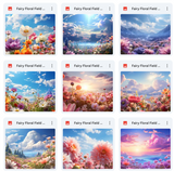 Ultimate Fairy Flower Fields Background Bundle