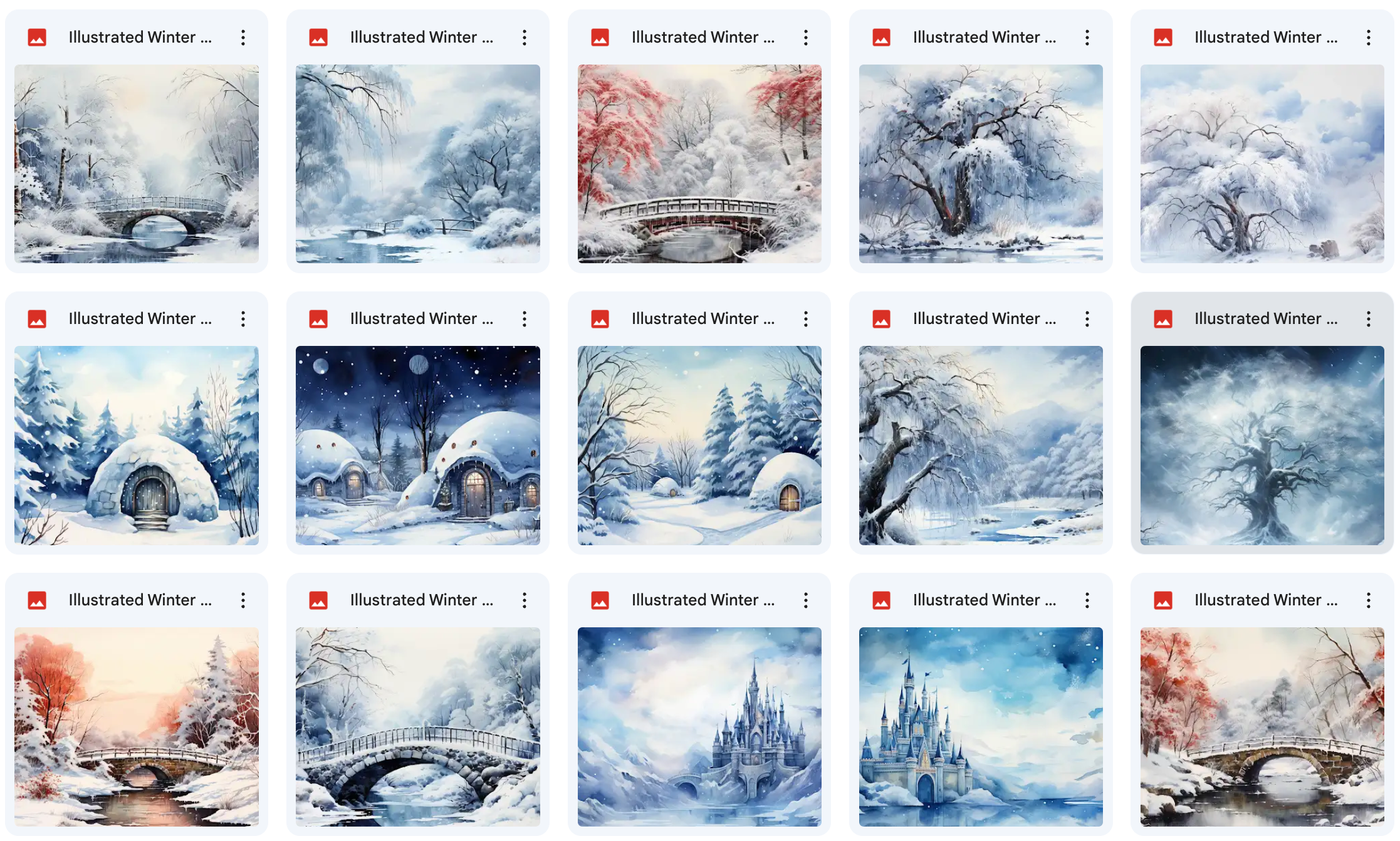 Ultimate Illustrated Winter Landscape Background Bundle - Meg Bitton Productions