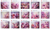 Ultimate Valentine's Floral Portrait Background Bundle - Meg Bitton Productions