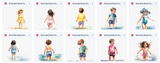 Illustrated Beach Asset Pack - Meg Bitton Productions