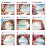 Ultimate Beach Wedding Arches Background Bundle