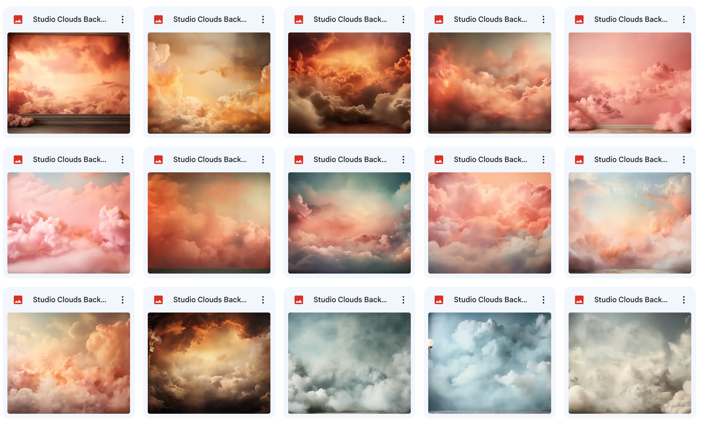 Ultimate Studio Clouds Background Bundle - Meg Bitton Productions