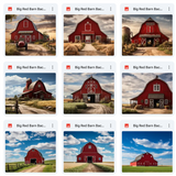 Ultimate Big Red Barn Background Bundle