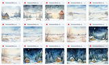 Illustrated Winter Joy Asset Pack - Meg Bitton Productions