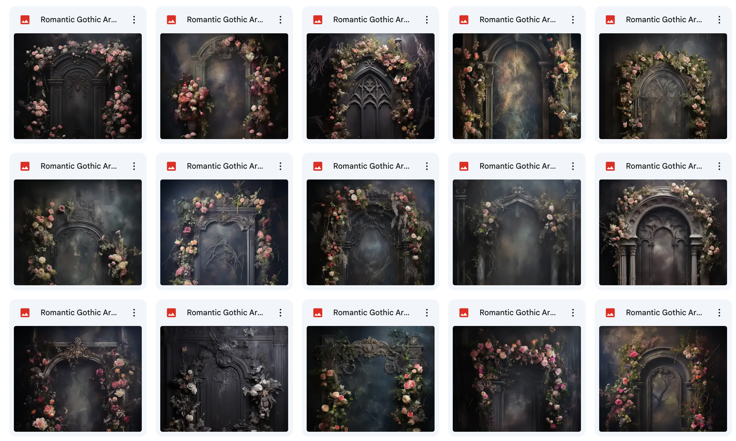 Ultimate Romantic Gothic Arches Background Bundle - Meg Bitton Productions