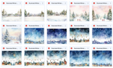 Illustrated Micro Winter Wonderland Asset Pack - Meg Bitton Productions