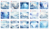 Ultimate Illustrated Winter Landscape Background Bundle - Meg Bitton Productions